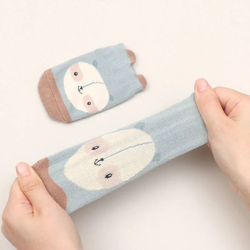 Kids' Animal-Patterned Gripper Socks (6-Pairs)