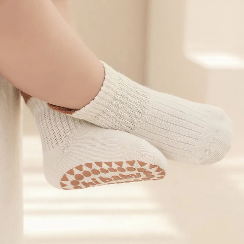 Kids' Anti-Slip Floor Socks (3-Pairs)