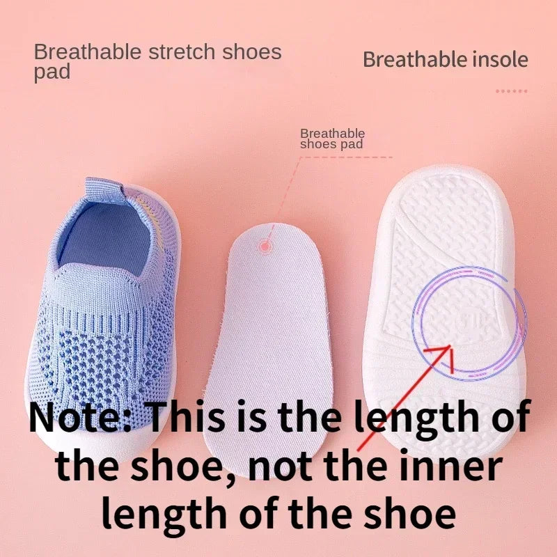 Breathable Mesh First-Walkers with Soft Flex-Soles