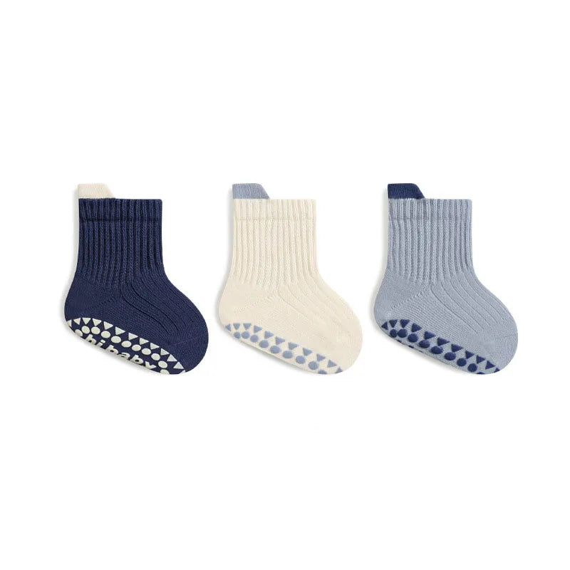 Kids' Anti-Slip Floor Socks (3-Pairs)
