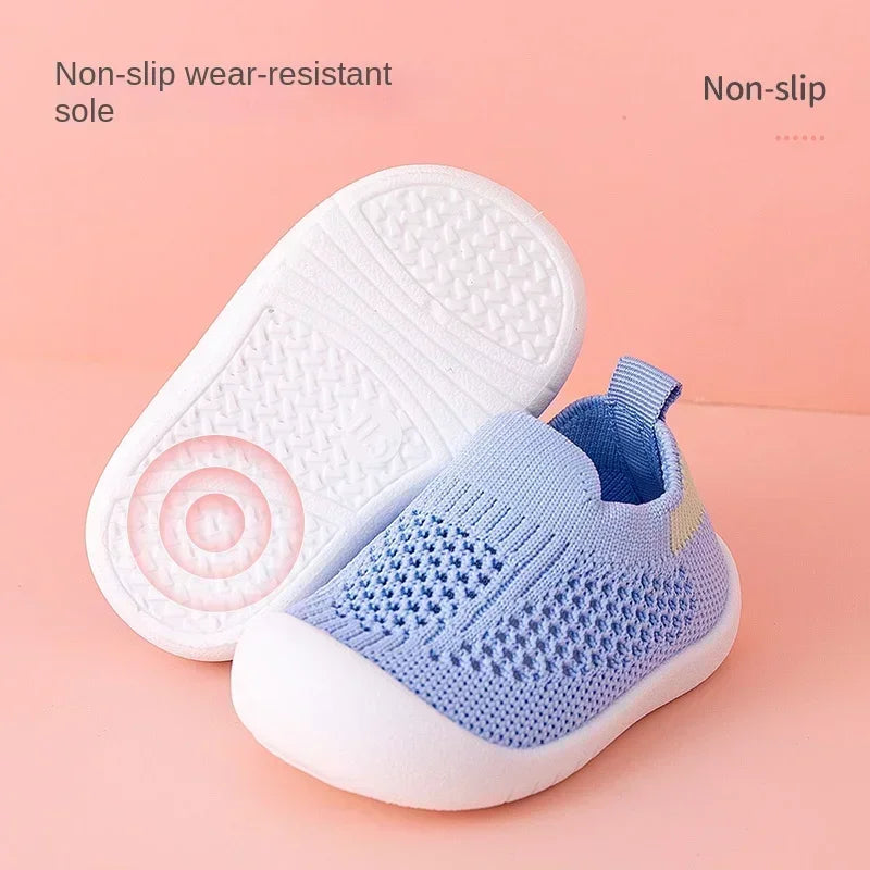 Breathable Mesh First-Walkers with Soft Flex-Soles