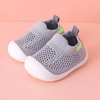 Breathable Mesh First-Walkers with Soft Flex-Soles