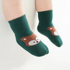 Toddler Fox & Bear Anti-Slip Socks (6-Pairs)