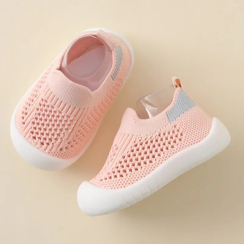 Breathable Mesh First-Walkers with Soft Flex-Soles