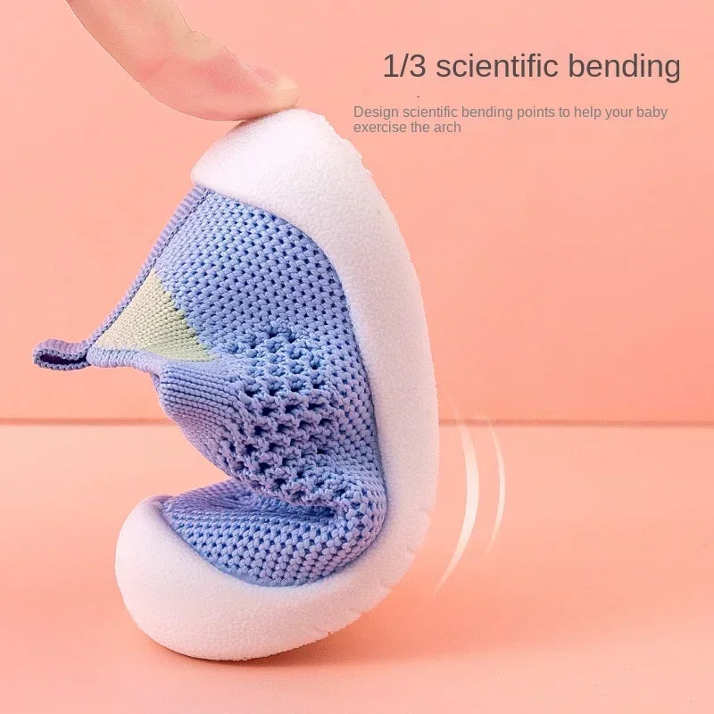 Breathable Mesh First-Walkers with Soft Flex-Soles