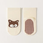 Toddler Fox & Bear Anti-Slip Socks (6-Pairs)