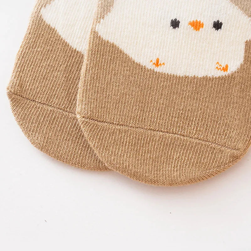Toddler Fox & Bear Anti-Slip Socks (6-Pairs)
